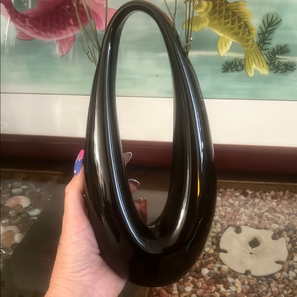 Toyo vintage Elegant Black Vase - Picture 4 of 10